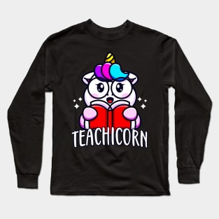 Unicorn Teacher Teachicorn funny School Teachers Long Sleeve T-Shirt